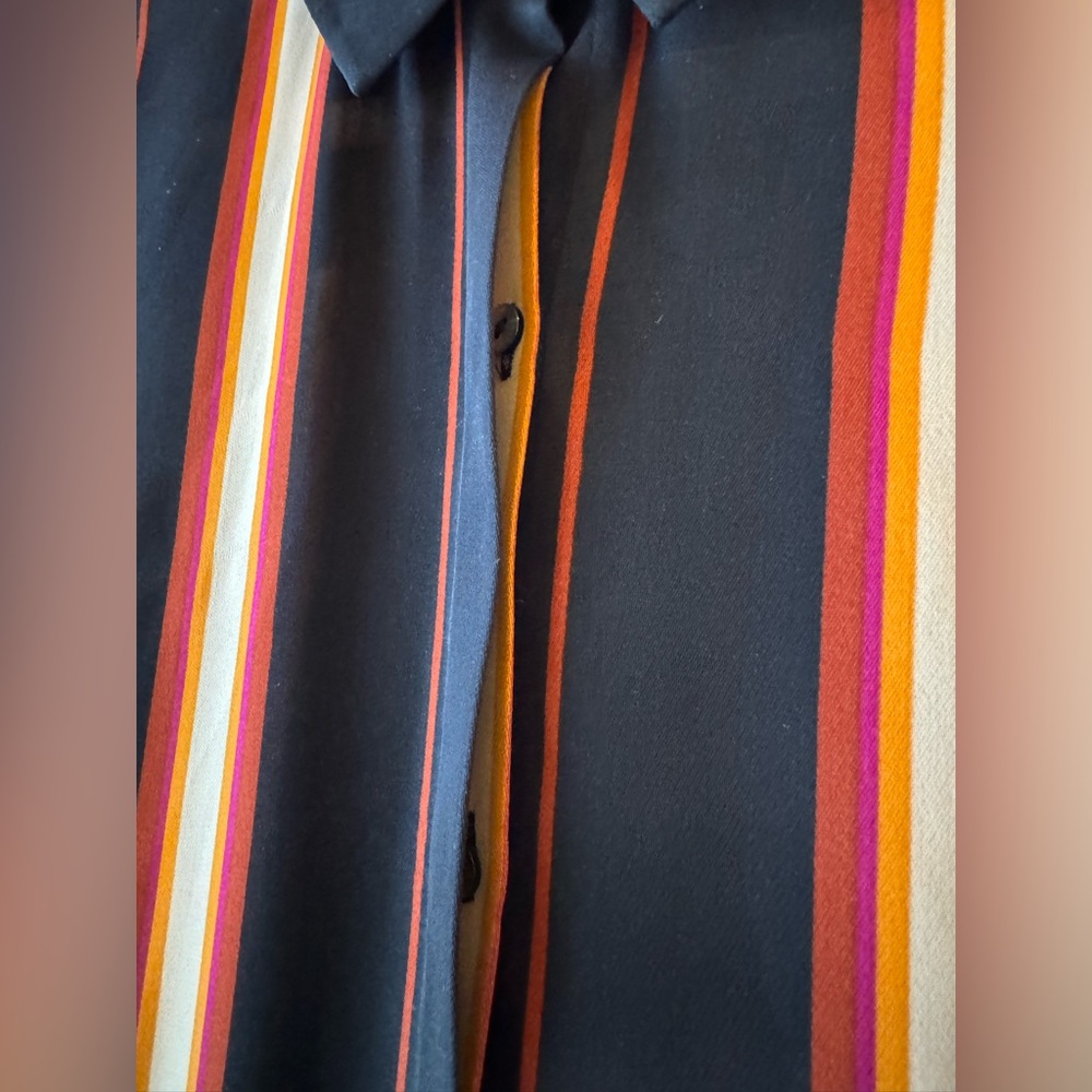 Scotch & Soda Vibrant Striped Shirt with a soft drape. Easy to dress up or down.